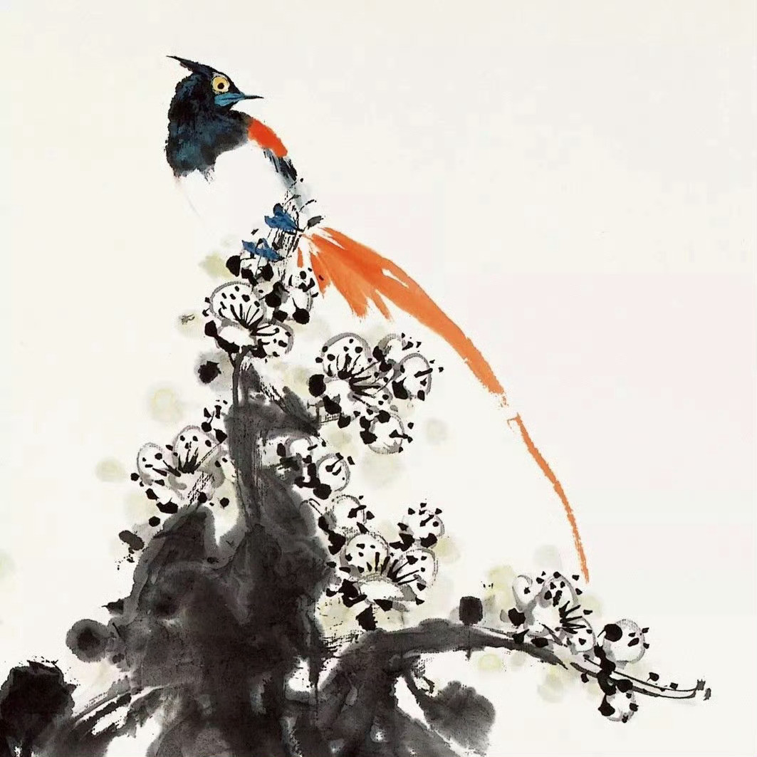 萧朗笔下的小鸟有灵气！萧朗（1917—2010），名印鈢，字朗，别署萍香阁主人，