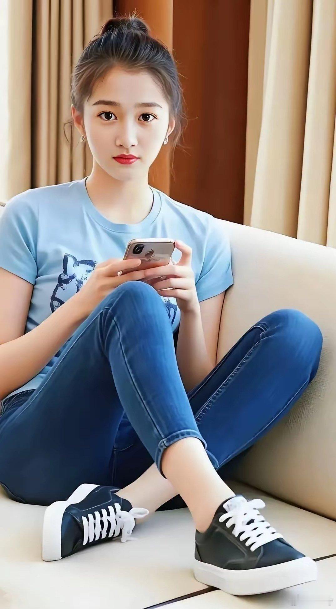 关晓彤真的很美，简单舒适的穿搭，透着文艺气息且贵气十足，无论是颜值、身材还是气