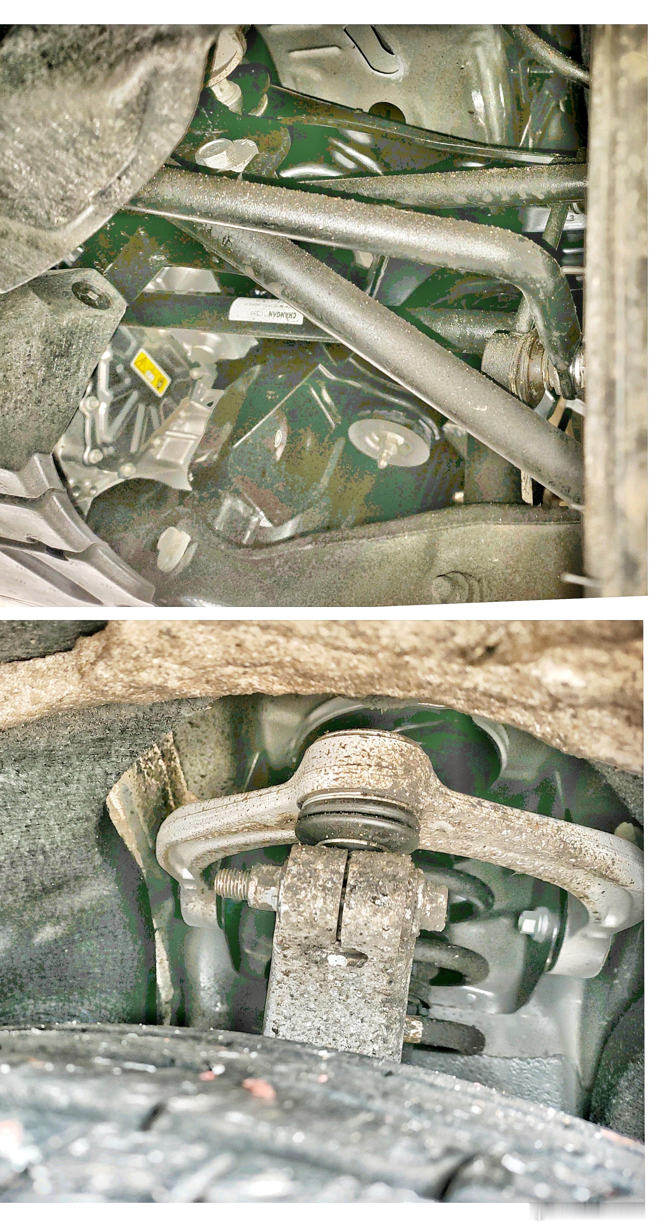 深蓝L06和启源A06。。。前腿差个上a臂。。。后腿基本一样。