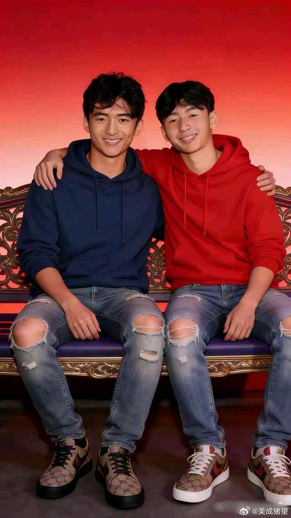 张柏芝两个儿子颜值差距怎么这么大……