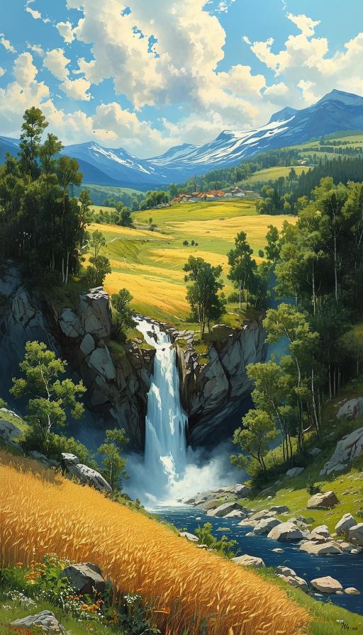 梦幻山谷，那简直是现实版的世外桃源。走进山谷，首先映入眼帘的是飞流的瀑布，水从