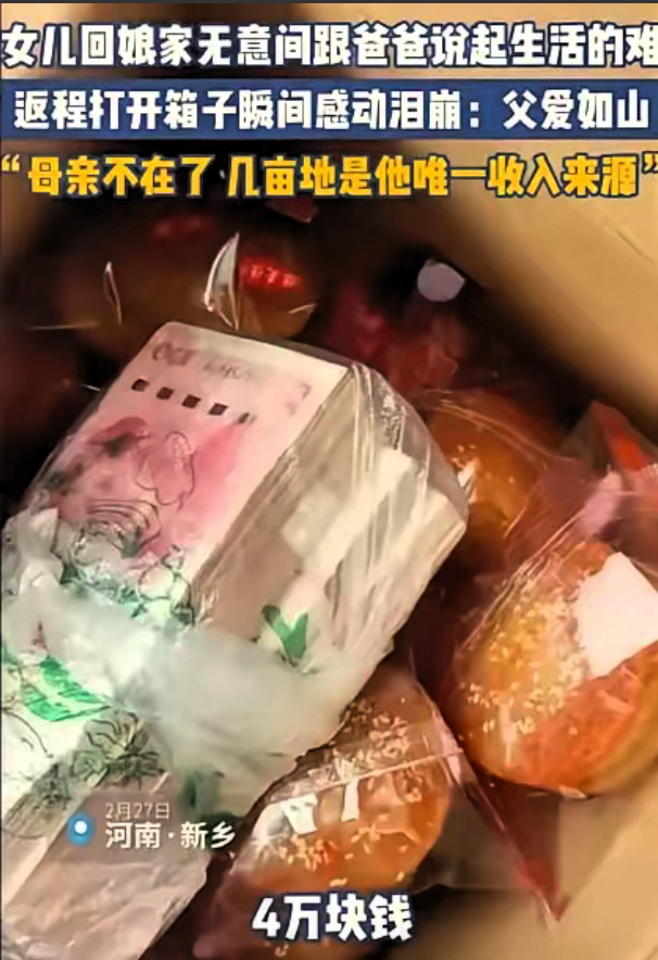 泪目了！河南一女子回娘家，她随口跟爸爸说了说自己生活上有点难。她万万没想到！