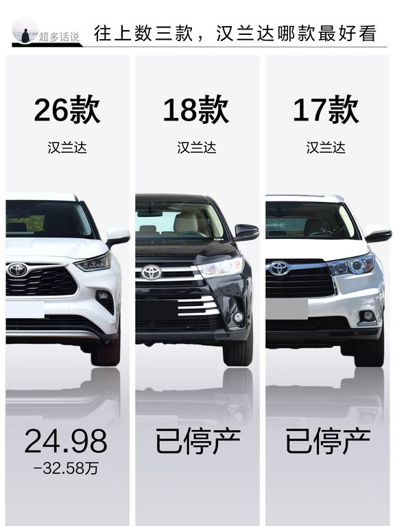 往上数三款，汉兰达哪款最好看