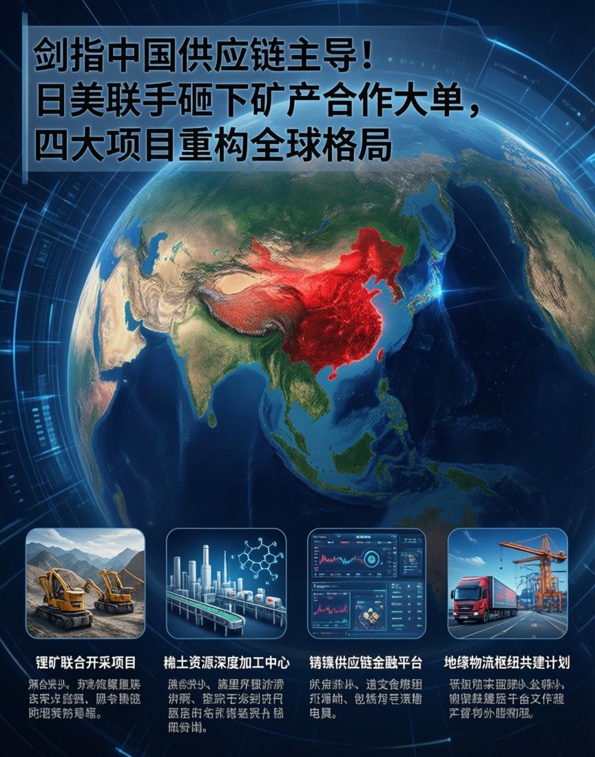 剑指中国供应链主导！日美敲定矿产合作大单，四大项目直指关键领域3月20日，借