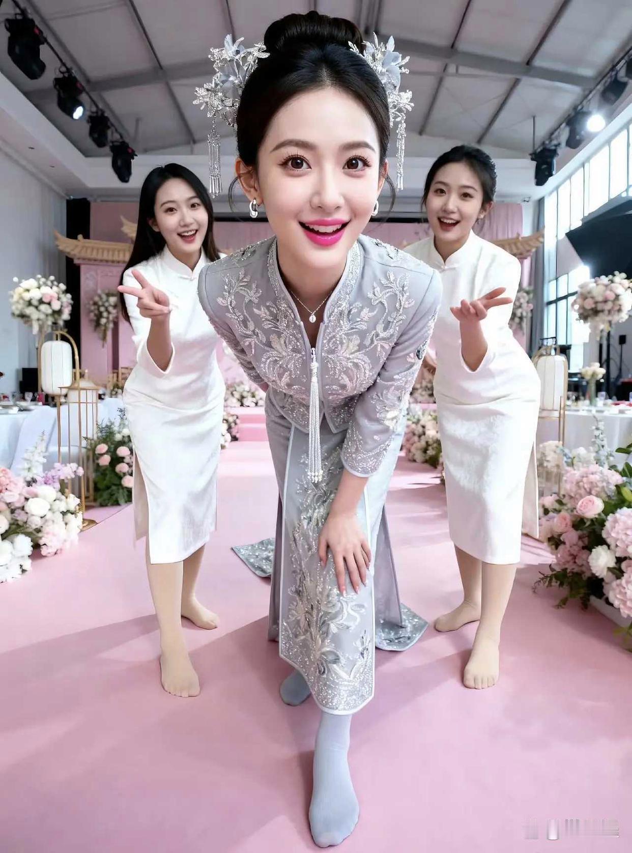 这个新娘也太美了吧，伴娘也好看[赞]