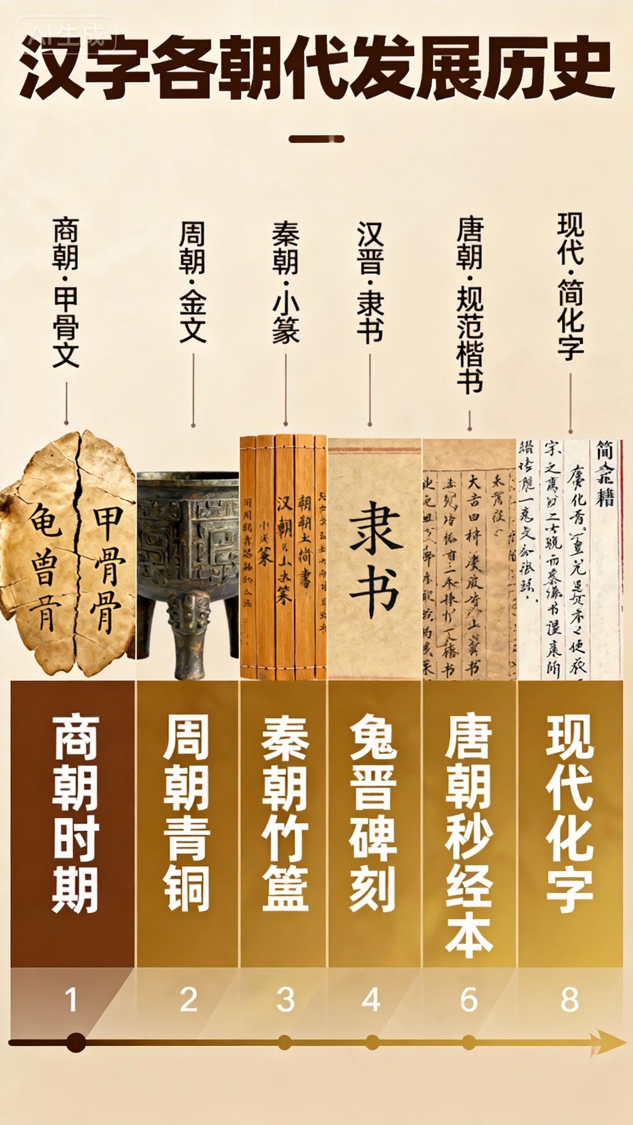 穿越4000年！汉字的朝代进化史，从甲骨文到网红字体太惊艳作为世界上唯一未