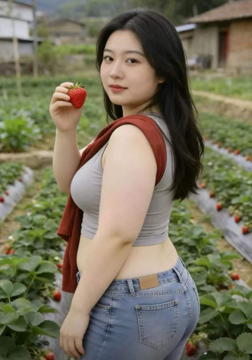 西江月·采莓素手轻拈红颗，绿畴遍点新芳。柳烟深处溢甜香，笑语随风轻漾。