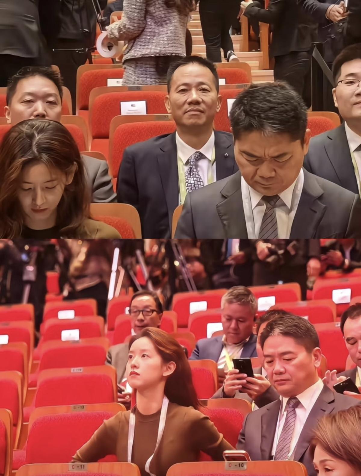 两人韩国偶遇图，奶茶真是少有嫁老头没有被带老的，东哥也是少有娶嫩妻没有容光焕发的