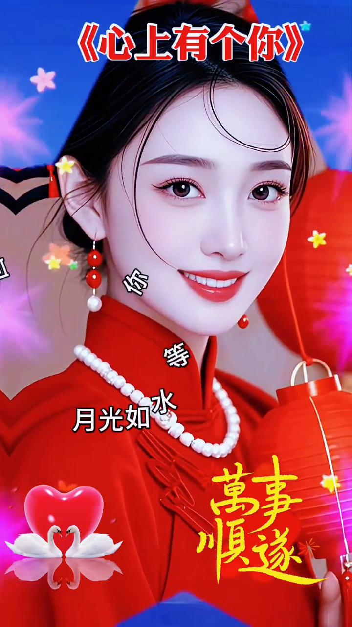 《心上有个你》。我在遥远的地方常常想起你的模样，多想摘下朵朵当作我送给你的云朵
