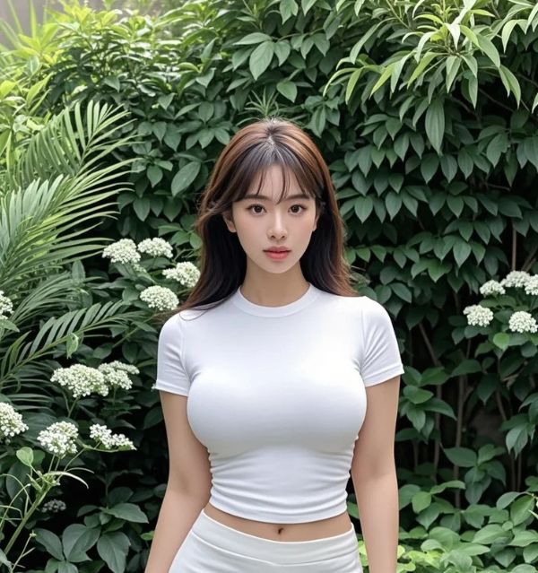 花间小憩的少女，连梦境都染了粉