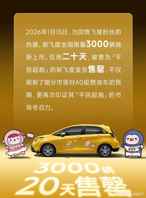 据说这3000台卖完大概率不会再排产新车了飞度作为一代神车也算是落下帷幕了……