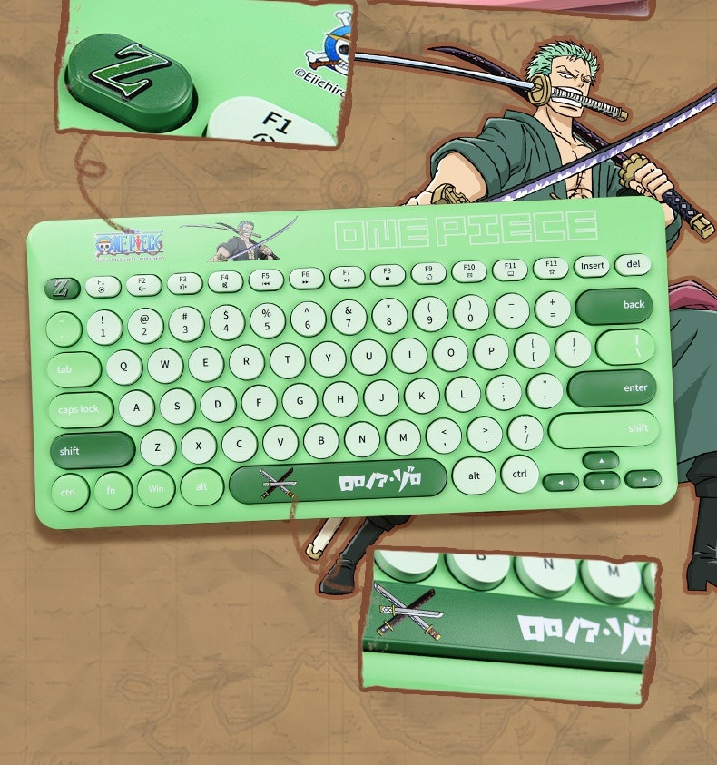 海贼王一款陪伴感拉满的海贼王正版周边！海贼王键盘套装！⌨🖱无线连接超方便，办