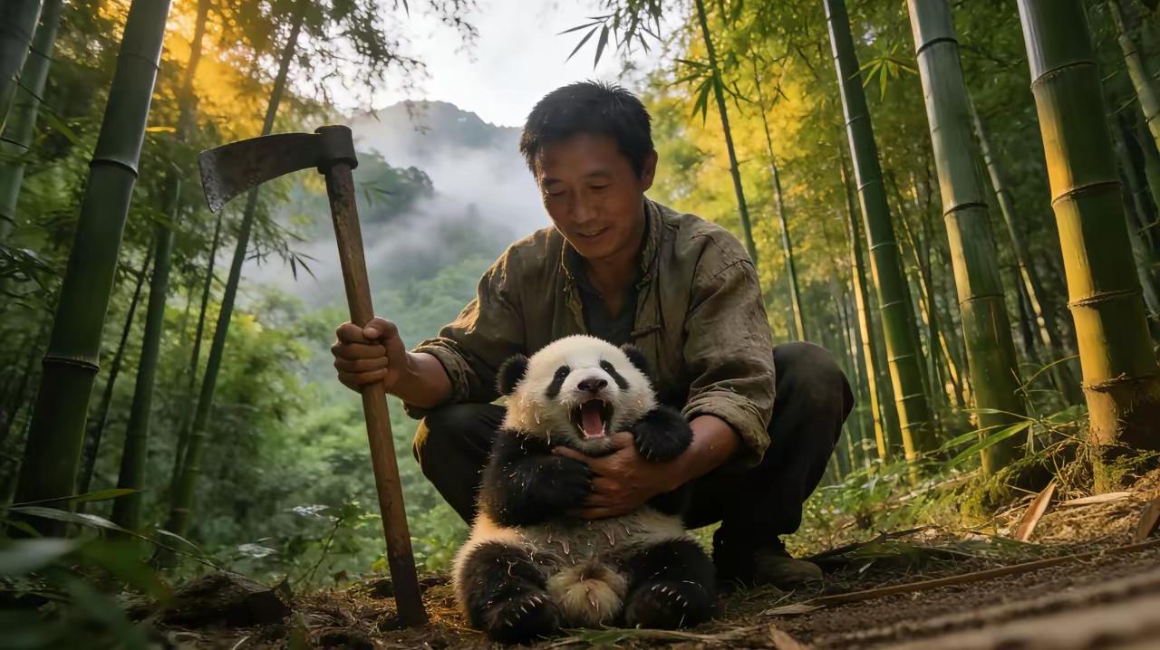 四川村民上山挖笋，听见草丛里传来“嘤嘤”声！凑近一看，竟是只大熊猫宝宝今天刷到