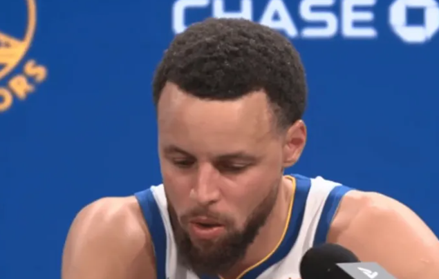 NBA常规赛，勇士111-124老鹰。赛后，库里接受了记者采访，谈到了失利：