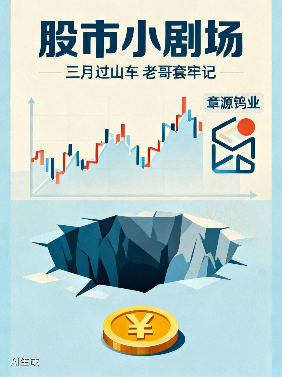 有个广东老哥，三月初盯着章源钨业眼红心跳，看着它像坐火箭从14块窜到48，终于在