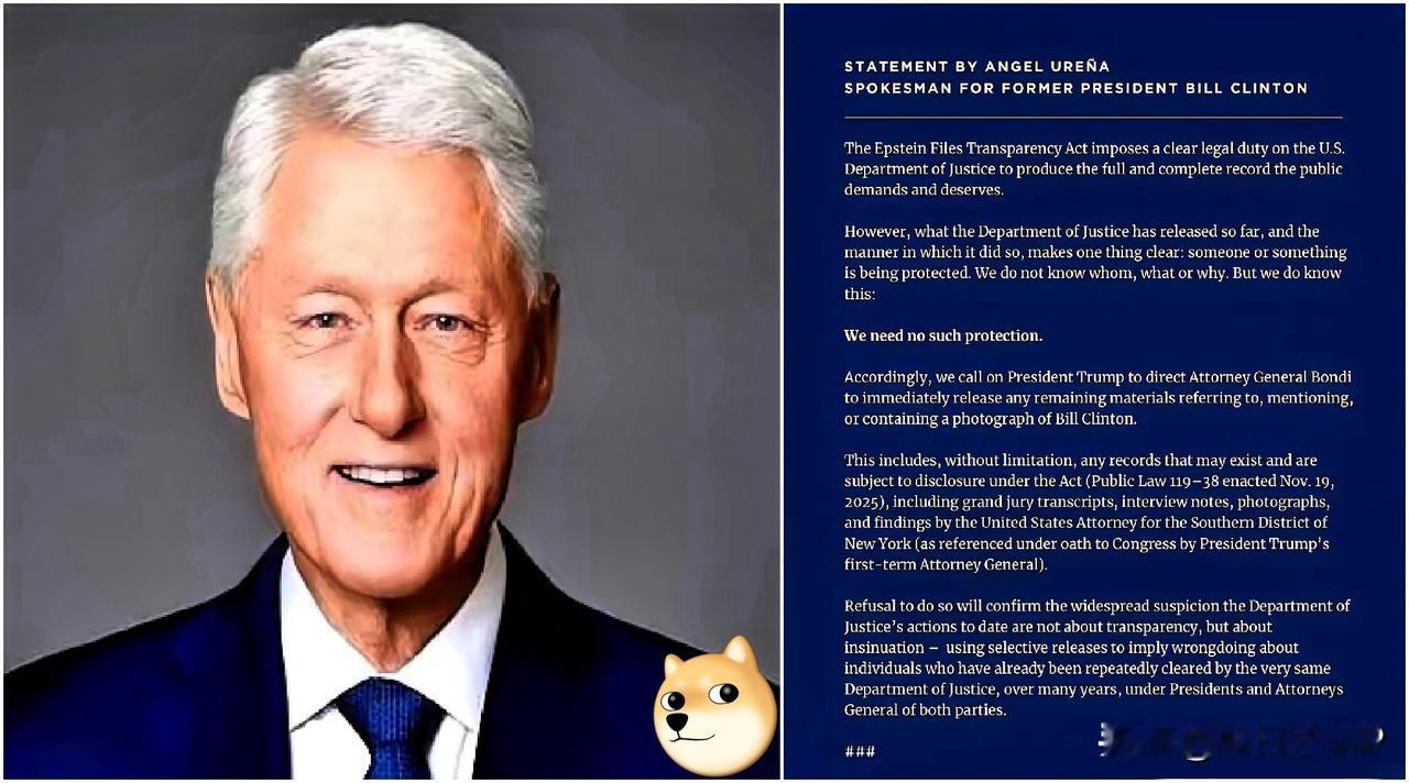 克林顿这手，玩得是真绝了。所有人都以为他要躲，结果他直接站出来掀桌子。指