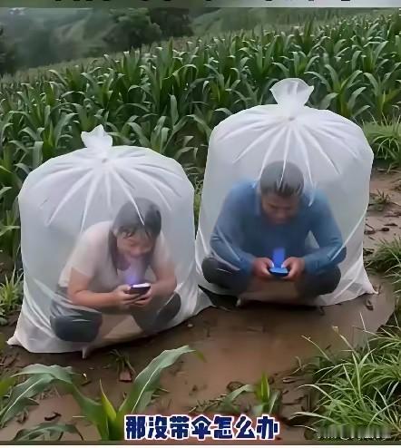 还真是人才，就是空气怎么灌进袋里面的