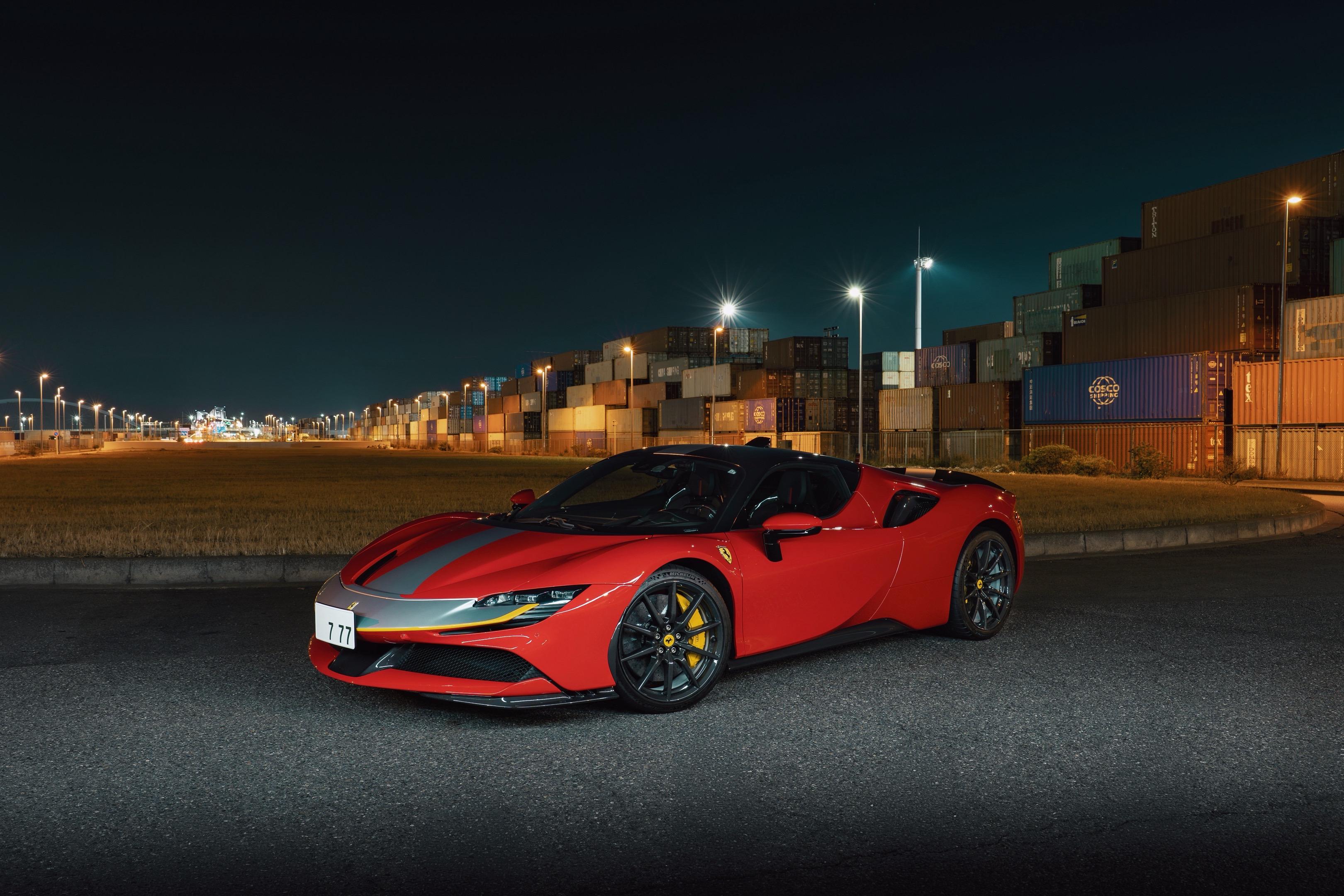 东京汽车摄影——法拉利少妇90。