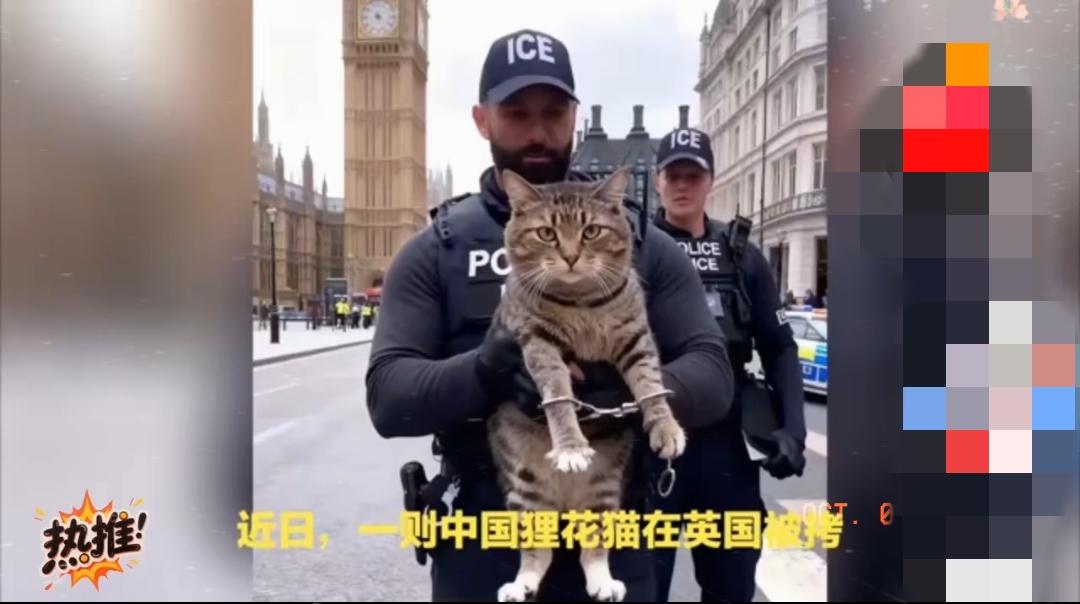 一只中华狸花猫到了美国，居然宁死不吃汉堡三明治，天天往超市跑偷鲜鱼吃！超市