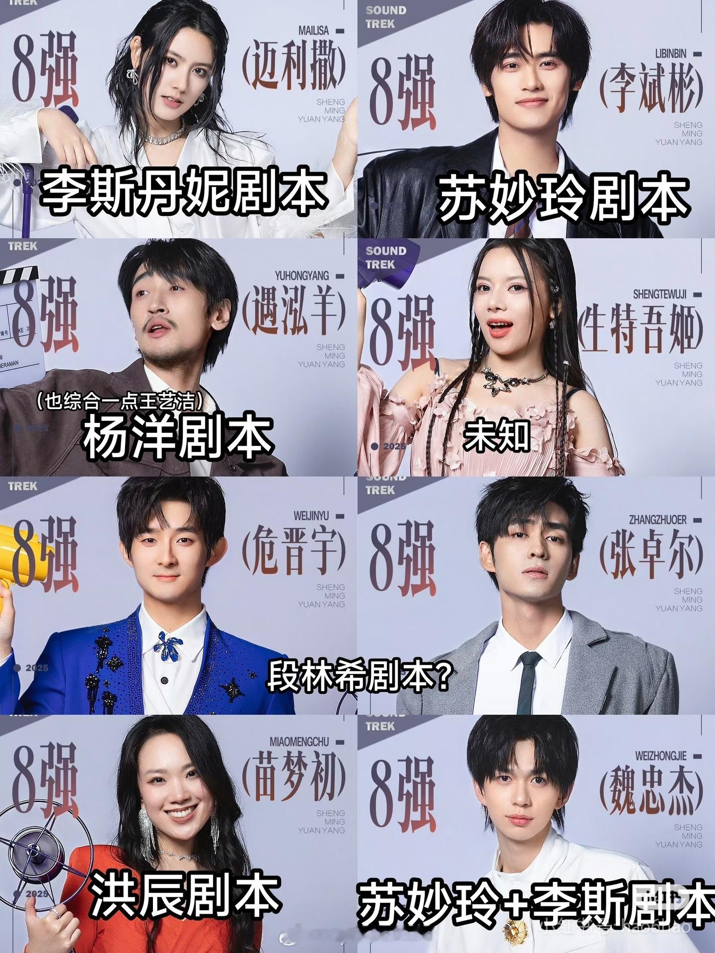 声鸣远扬Mr小强拿的就是蔡国庆剧本，我支持李斯丹妮！魏忠杰还拿了苏妙玲剧本，苏妙