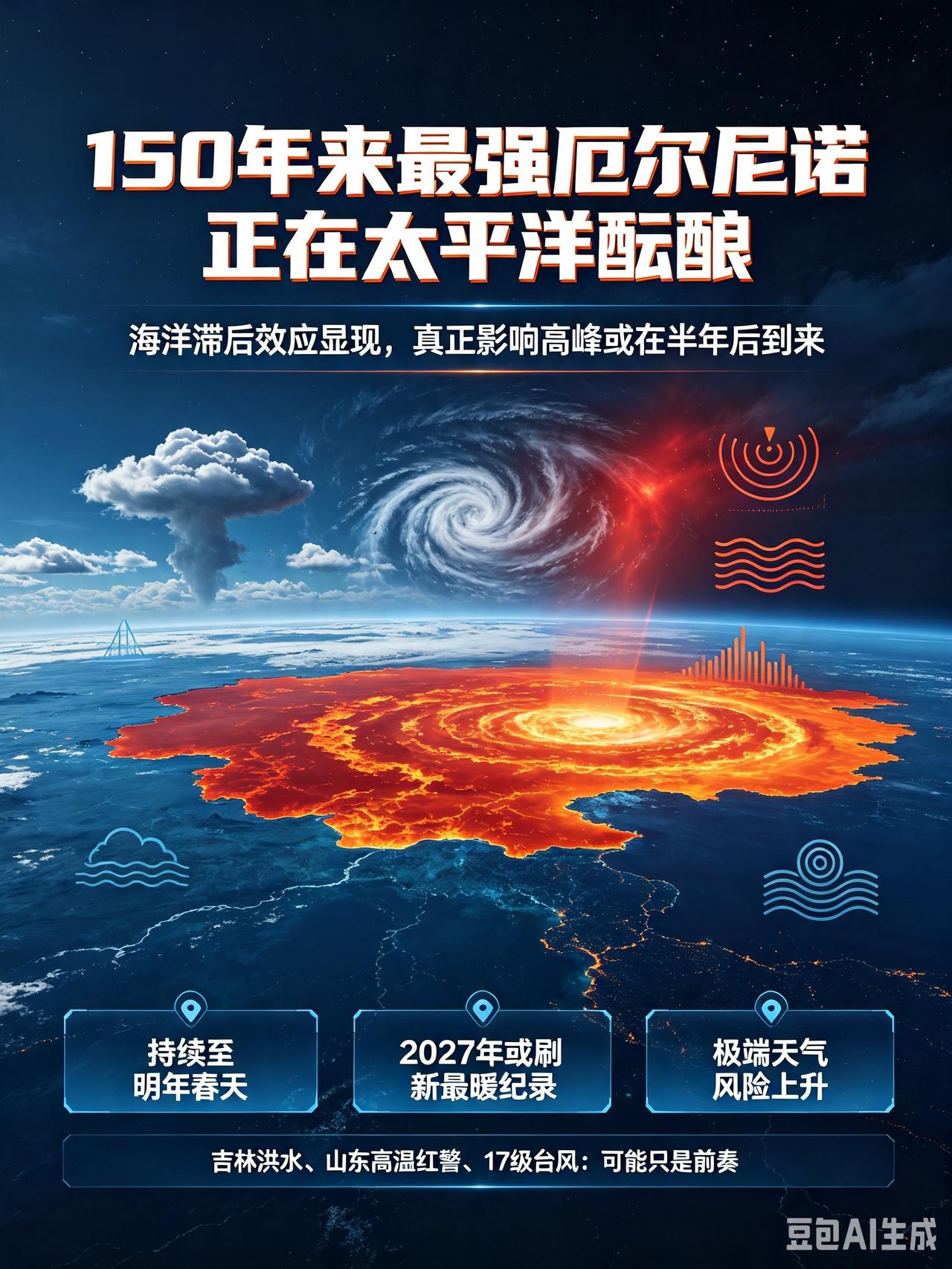 史上超强厄尔尼诺或将突袭今冬！一场超大气候风暴，正在太平洋悄悄蓄势！多方预测