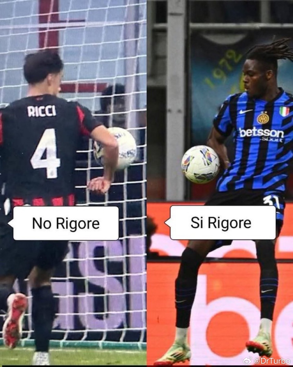 比亚辛：裁判的失误并不能改变国际米兰表现糟糕的结果但公平地说去年国际米兰就是