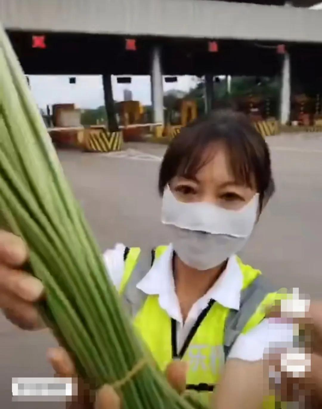 她说，蒜薹是花，不是蔬菜，把卖菜老板给整无语了！某地收费站，有项收费规定:蔬菜