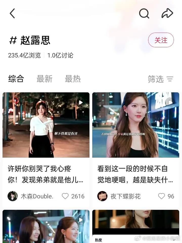赵露思小红书讨论量过亿，在内🐟什么水平？​​​