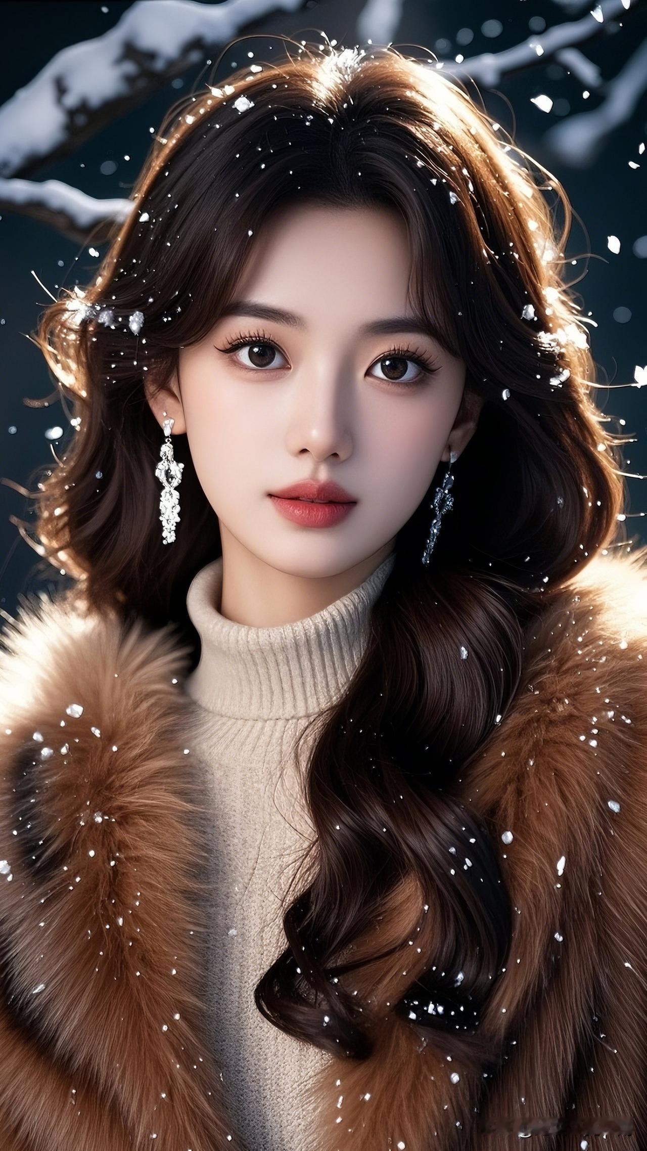 雪中美人，冰肌玉骨。有气质的穿搭是怎么样的冬日暖阳下的温柔女神，雪中漫步的唯美