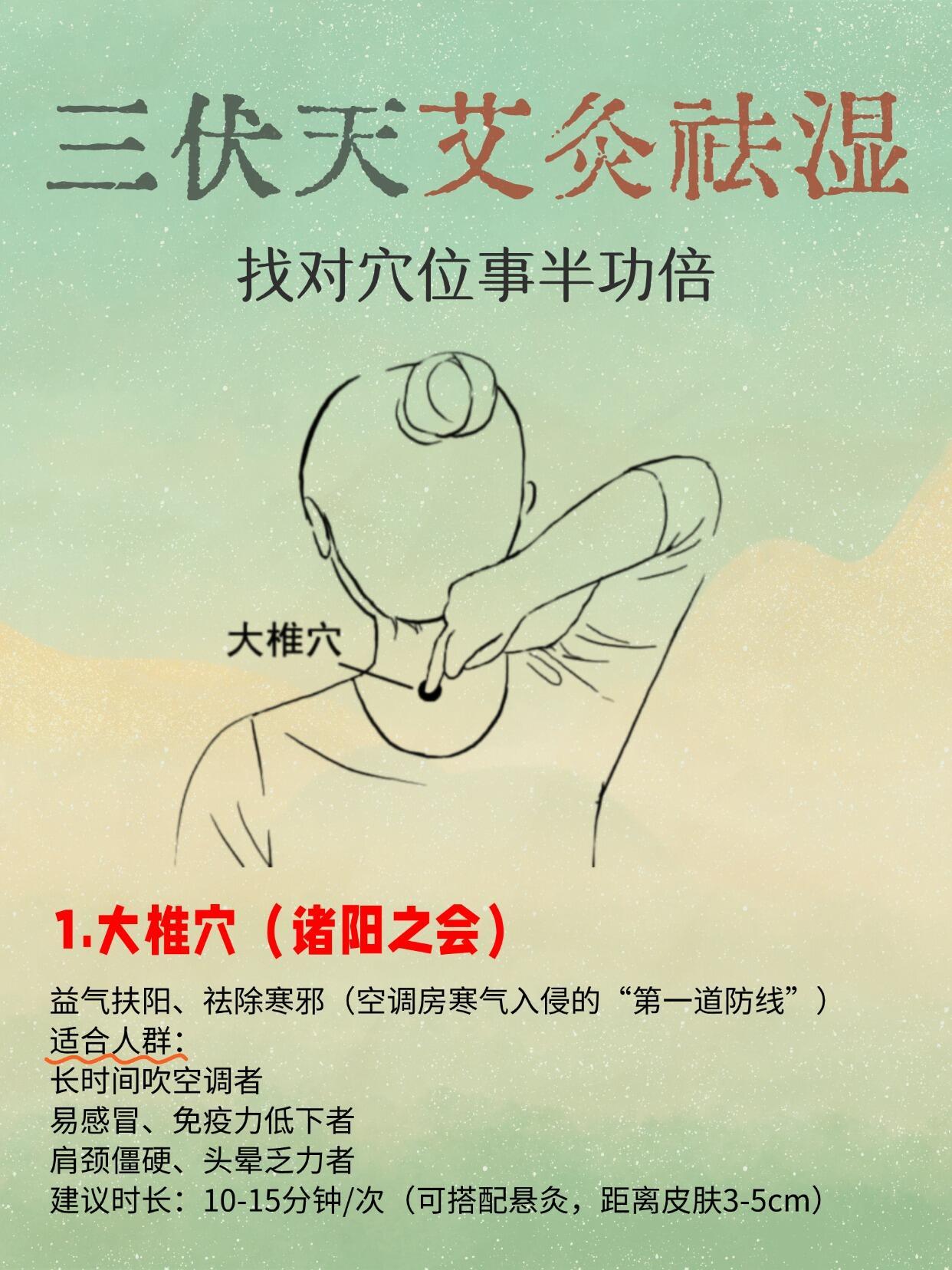 三伏天女性艾灸去湿💦，找对穴位是关键‼三伏天，万物阳气蒸腾，体内阳气空虚，此时