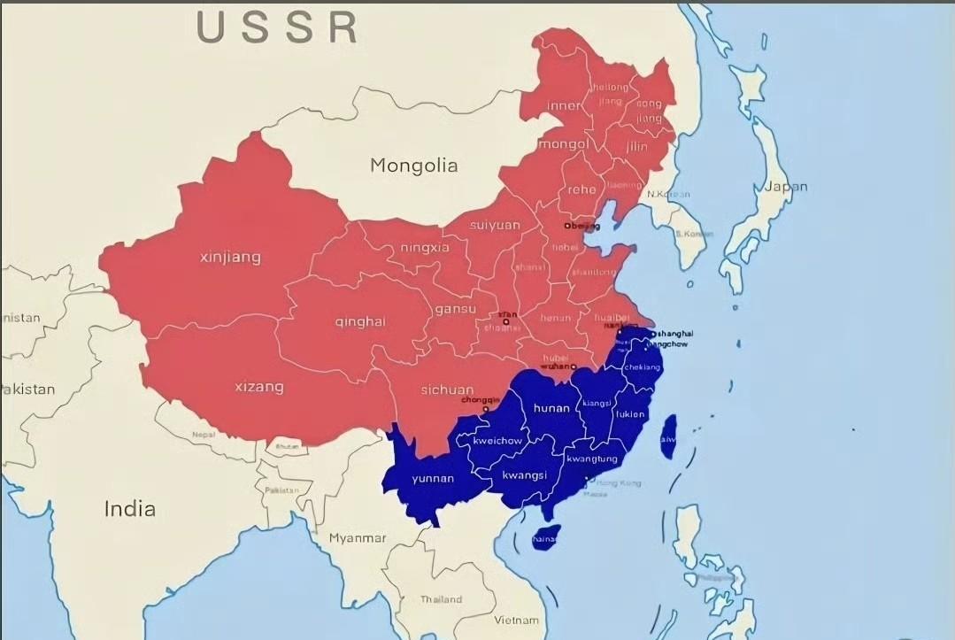 1949年李宗仁提出的方案，不知道他到底什么打算，但历史上，这样的划分哪有太平的