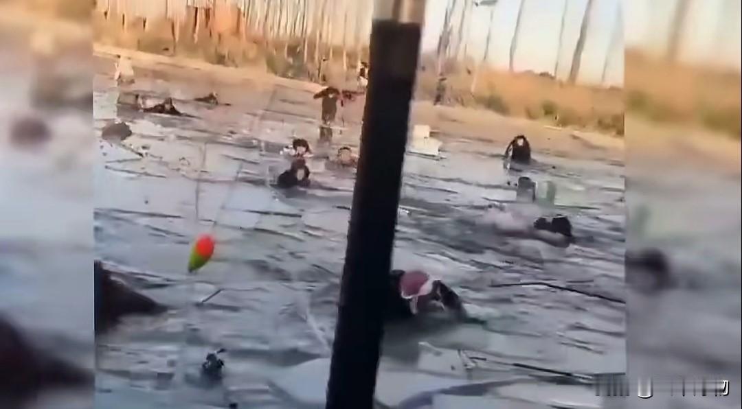 太吓人！河北冰钓百人集体“下饺子”，这哪是钓鱼，简直是“玩命”！家人们，这大