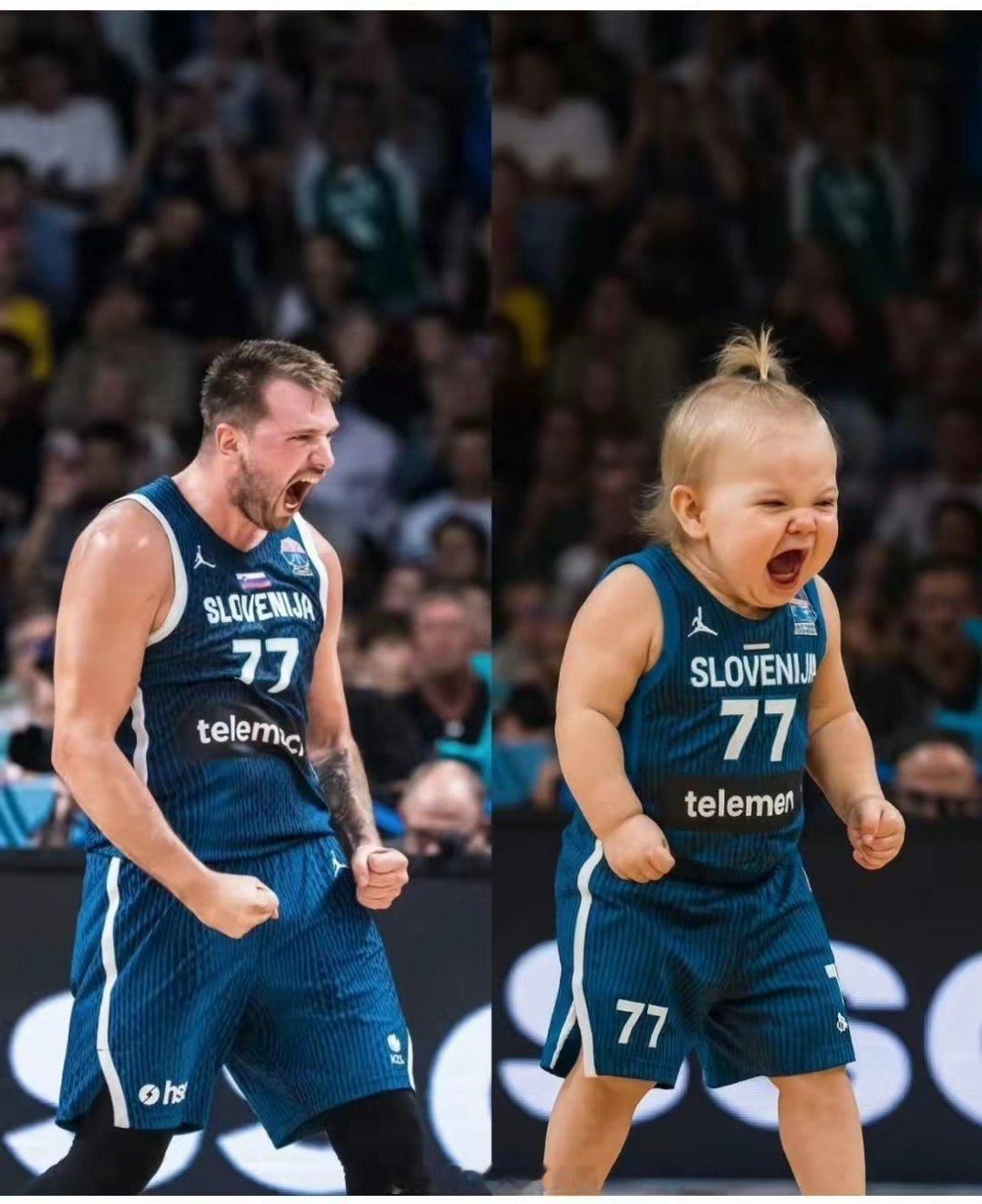 斯洛文尼亚男篮太会整活了！近几天，东契奇迎来了二女儿的出生。值得一提的是，他并没