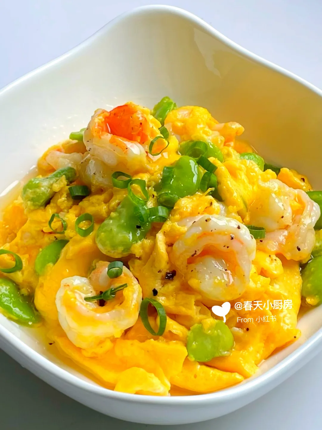 鲜掉眉毛！蚕豆虾仁滑蛋巨嫩无比✨