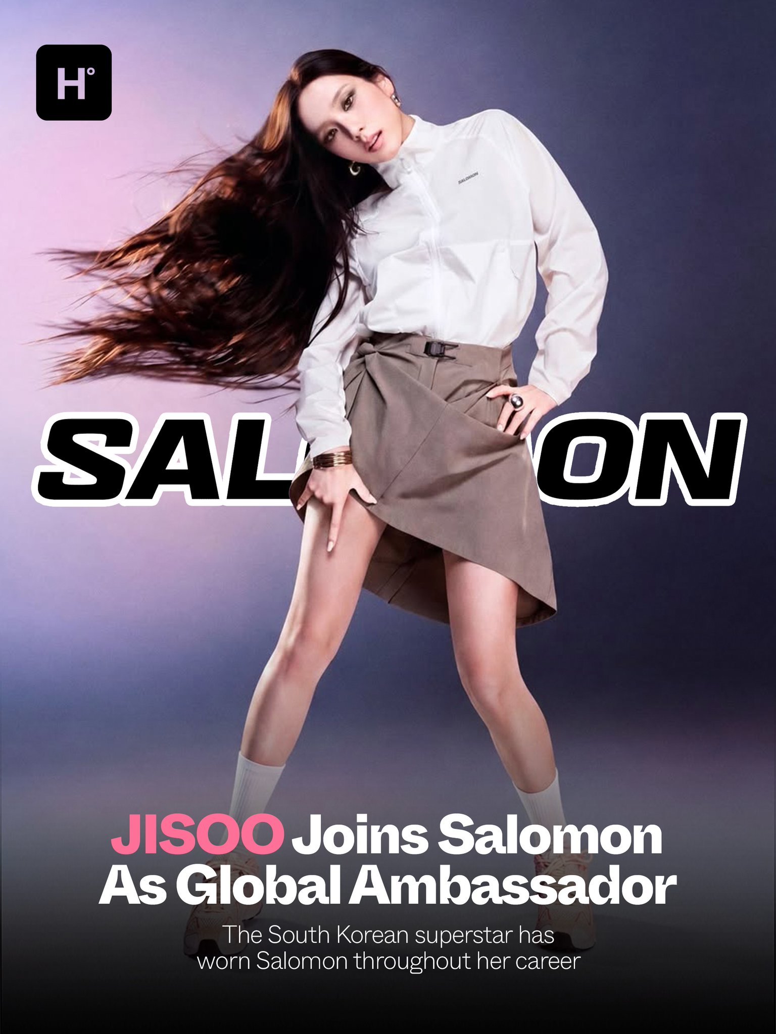 JISOO的Salomon运动鞋在品牌宣布她为新全球代言人后3小时内在