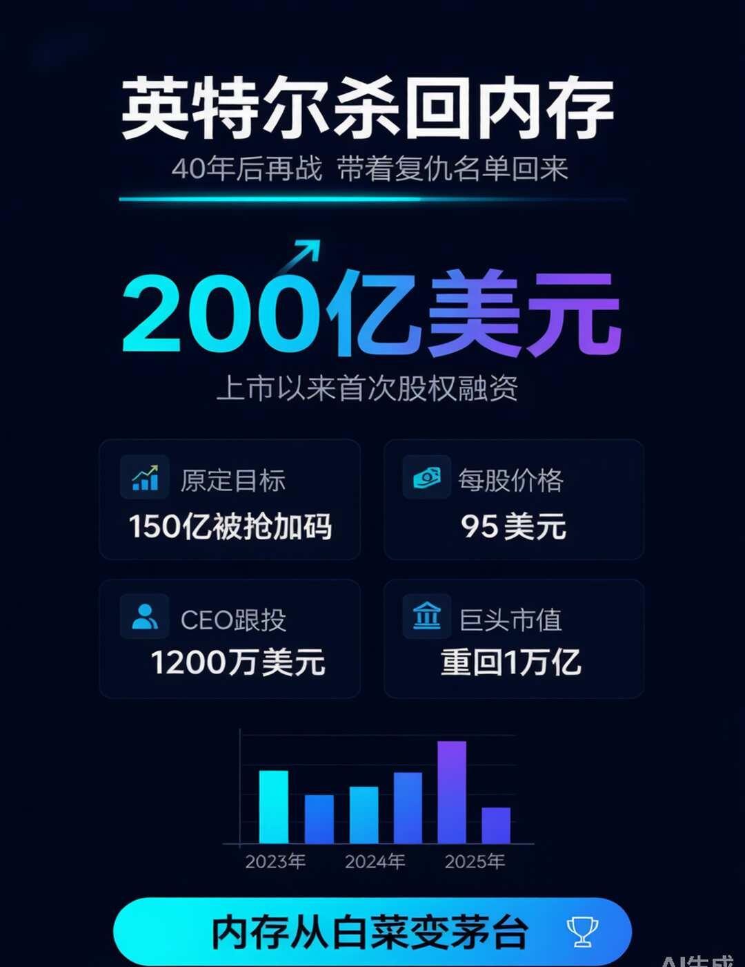 英特尔重返内存①：200亿复仇局内存条一年涨了三倍，装机单改了又改。救星可能