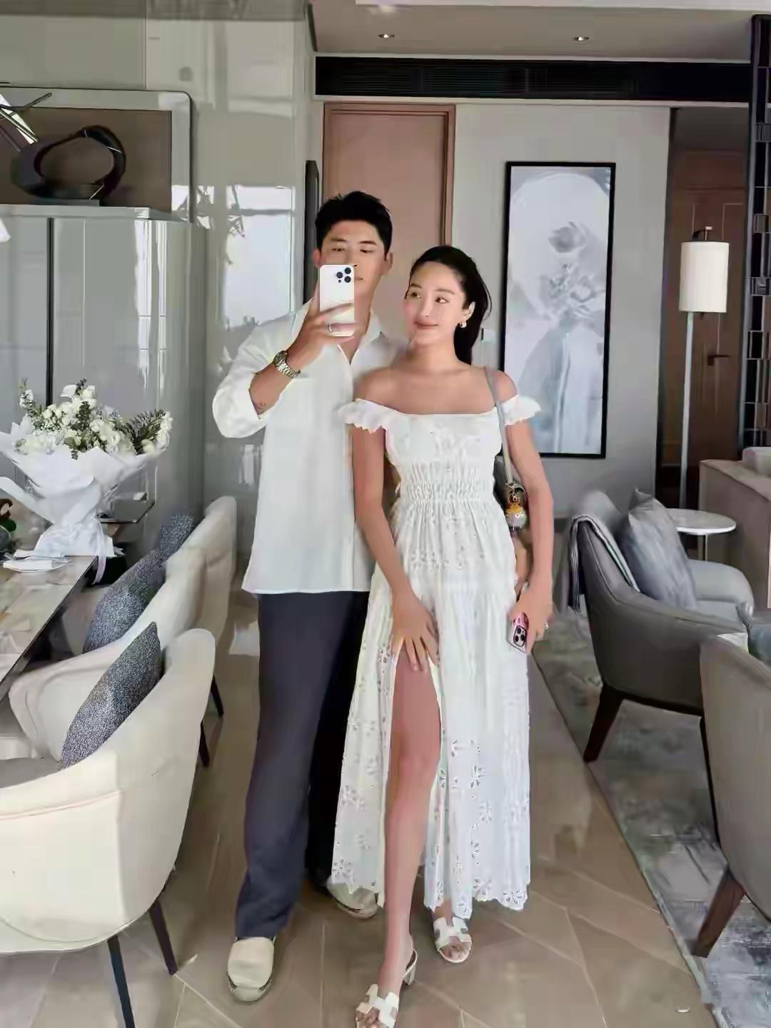 挪威偶遇杨采钰和老公出游，夫妇俩互动有爱，男帅女美好养眼