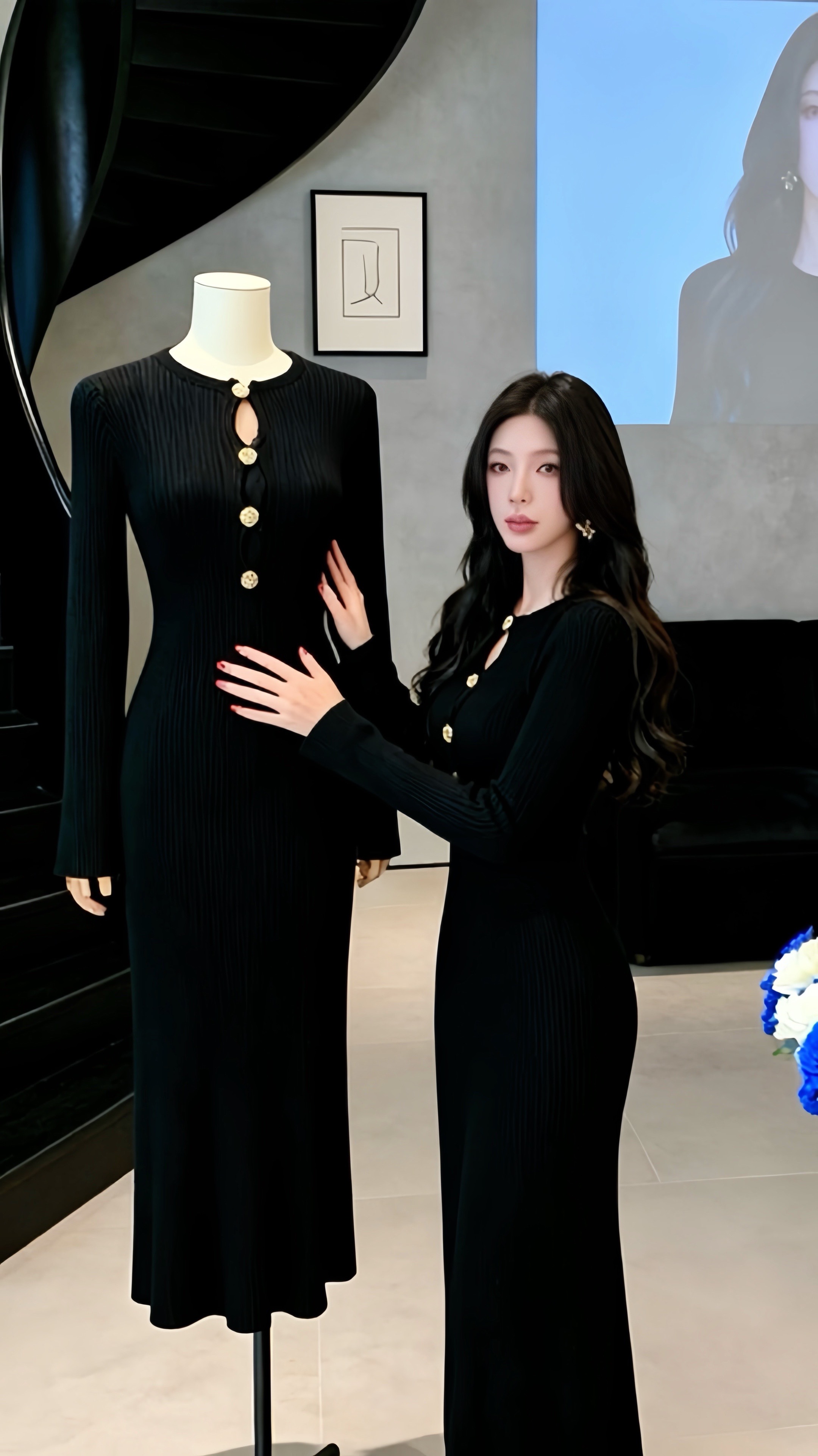 女神范名媛裙黑色系穿搭女人味穿搭优雅气质御姐风<!--...