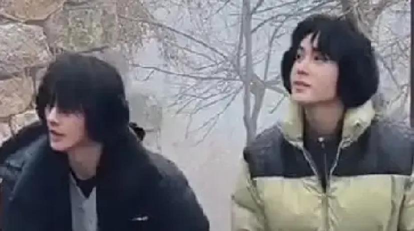 白鹿孟子义曾舜晞陈鑫海被拍到素颜出现在大孤山，四人一起上香挂红绳。照片里他们