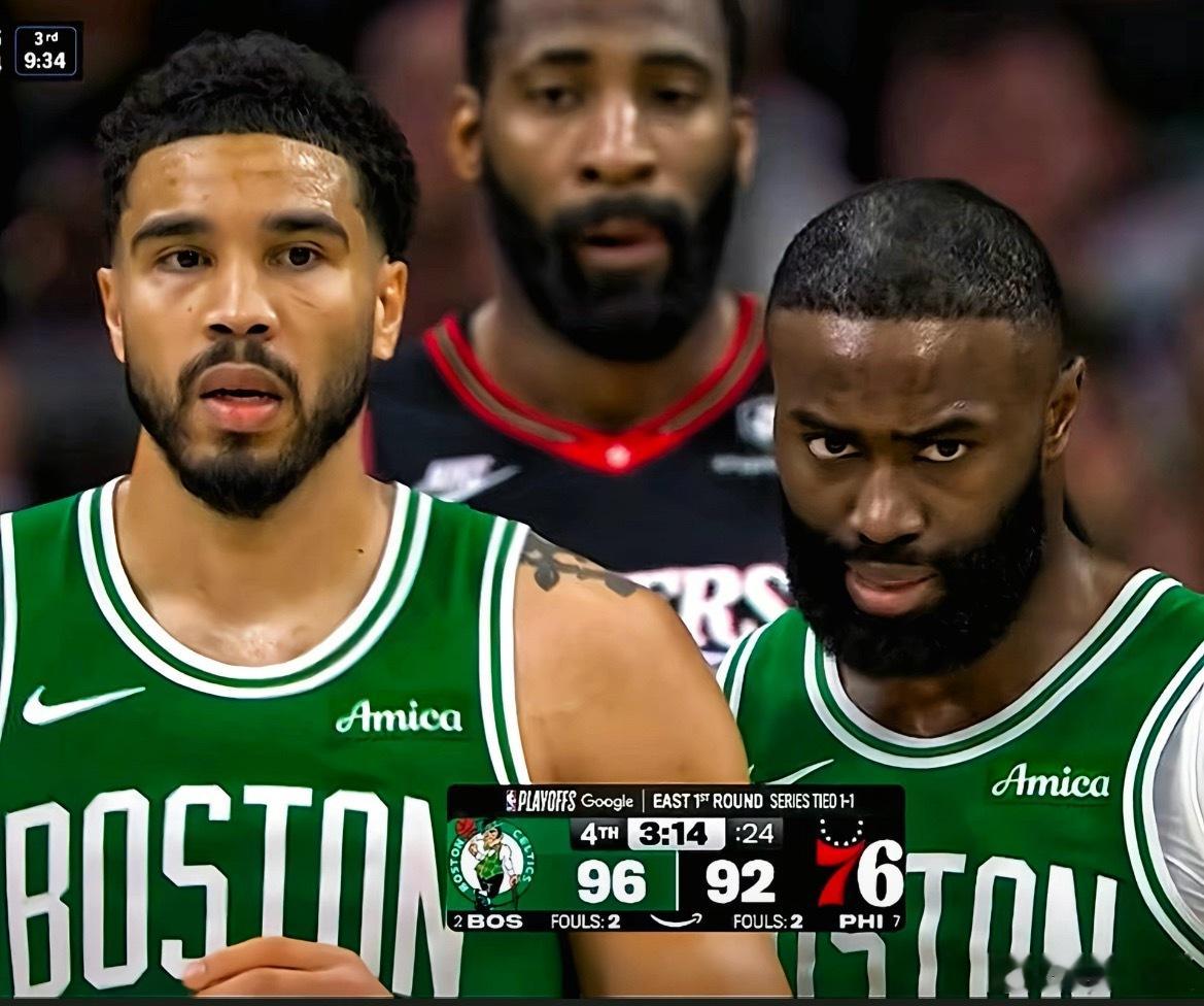 “放轻松，我来搞定乔治。”不得不说，杰伦·布朗在塔图姆受伤的那段时间，真的把自己