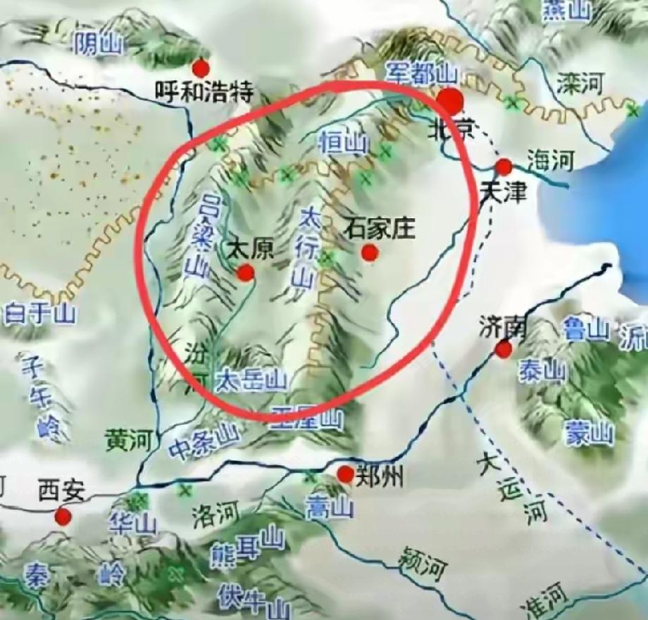 太原和石家庄的地理位置挺有意思，分别位于太行山两侧，太原是山西省的省会，在太行山