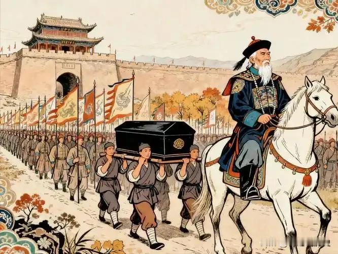 光绪二年（1876年），69岁的左宗棠在兰州城外令人抬上一口黑漆棺材，策马西行。
