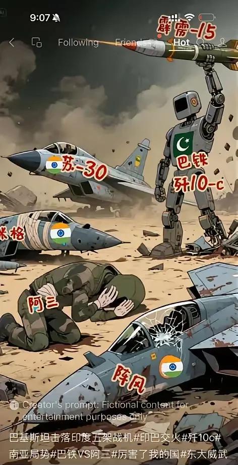 目前“印巴”胜负对比：空战：巴胜海战：印胜陆战：印胜无人机战：印胜口战