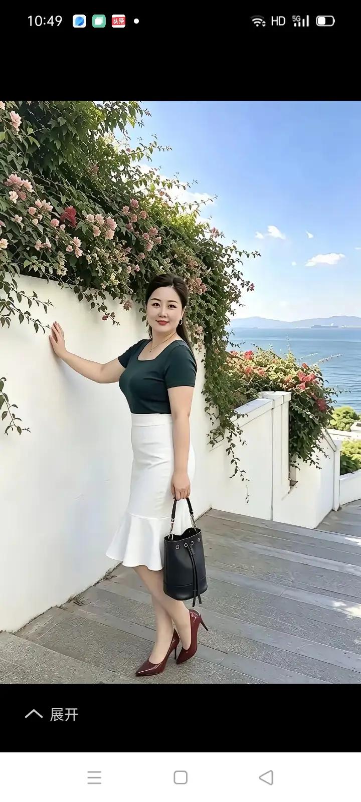 这位美女十年前身材苗条，气质优雅。十年后身材丰滿，成熟干练，魅力四射，大家看她的