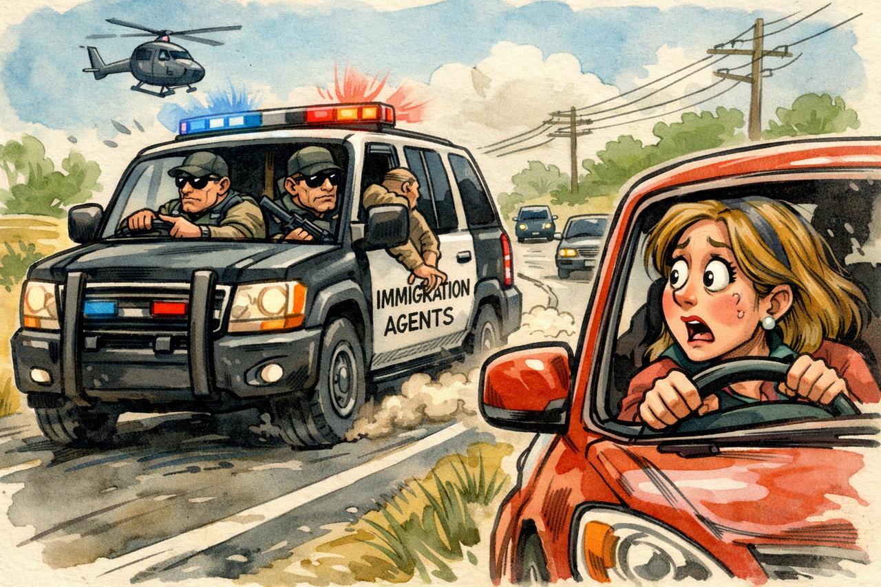 ICE加大力度逮捕跟踪执法车辆者，引发争议。美国移民与海关执法局自去年夏天以来