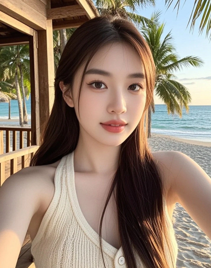 淡妆出街，只为记录最真实的海边我