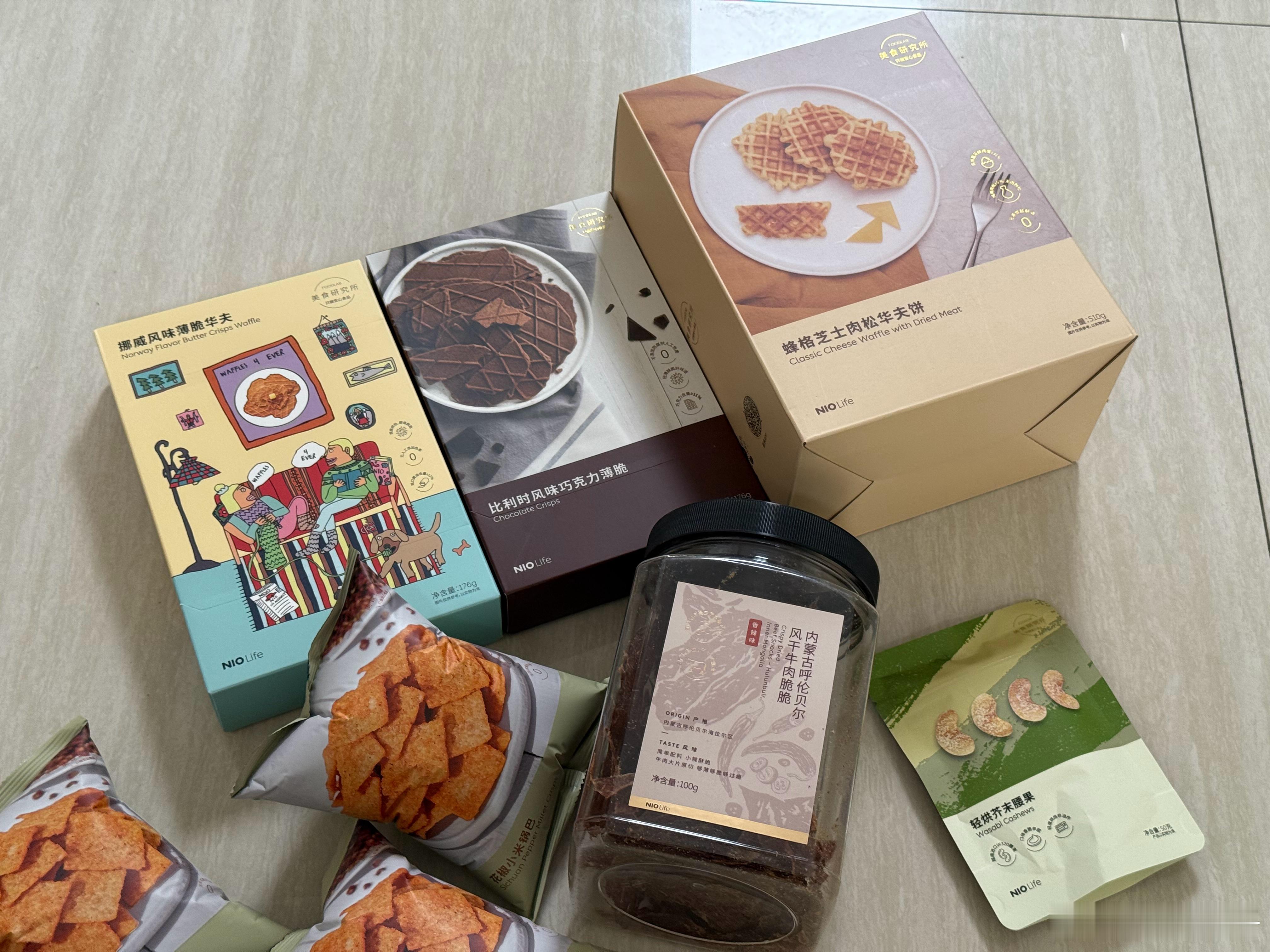 蔚来NIOLife的薄脆华夫一直是全家的最爱零食[大笑]​​​