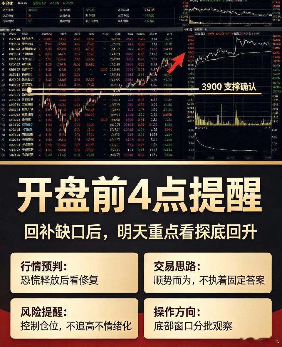 开盘前4点重磅提醒｜明日行情拐点已现明日开盘前，提前给所有股友4点核心思考，看懂