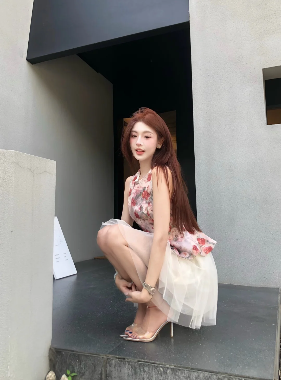 白月光碎花谁穿谁美！