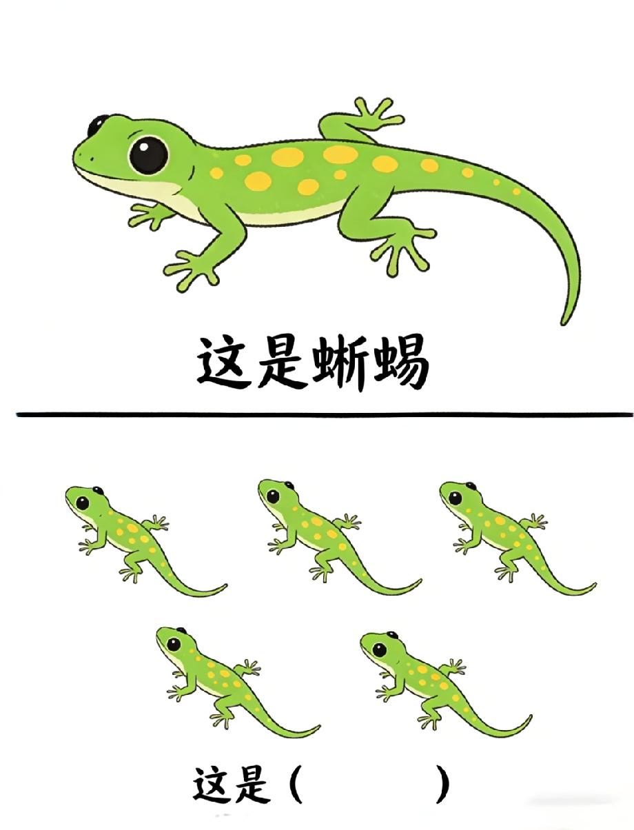 看懵了！这张猜谜图太刁钻，五只蜥蜴竟对应经典成语，90%的人都猜错，你敢试吗？